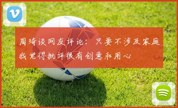 周琦谈网友评论：只要不涉及家庭我觉得批评很有创意和用心
